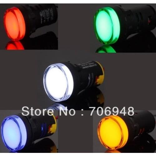 DC 12V Mixed 5 Color Red Green Blue Yellow White LED Indicator Light Bulb