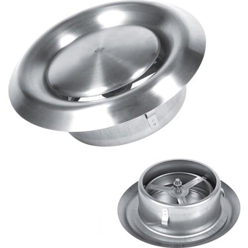 125mm/100mm Adjustable Wall Ceiling Home Stainless Steel Air Vent Round Ventilation Duct Cover For Indoor Exhausting