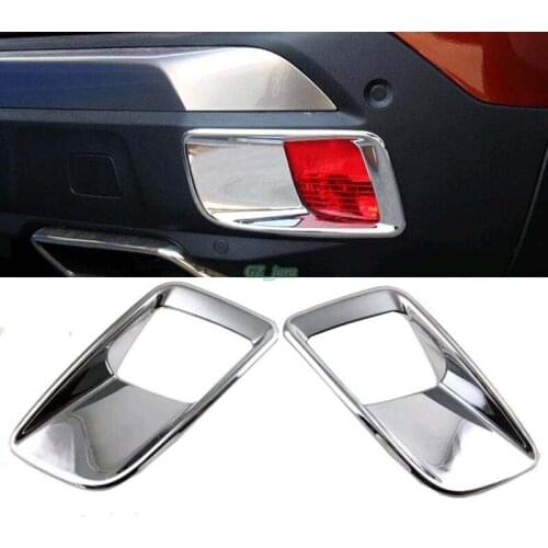 ABS Chrome Rear Tail Fog Lamp Light Cover Trim 2pcs For Peugeot 3008 GT 2016 2017 Car styling