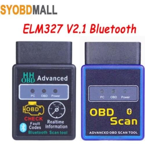 2019 New HH OBD ELM327 V2.1 Bluetooth Mini OBD2 Car Diagnostic Tool ELM 327 Bluetooth For Android/Symbian For OBDII Protocols
