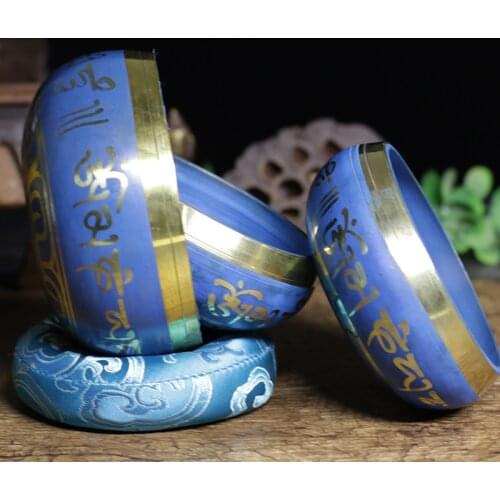 Nepal Large Tibetan Bowl Manual Tapping Buddhist supplies Buddha Religious Singing Bol Tibetain Luneaire Chantant Meditation