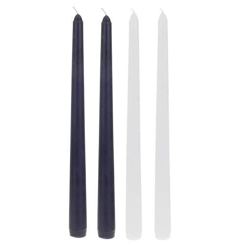 4pcs black and white Candelabra candle