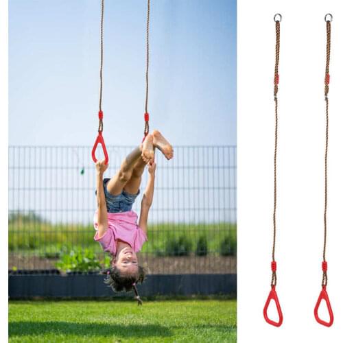 Children Adult Trapeze Bar Pull Up Gym Rings Outdoor Gymnastic Non-slip Triangular Gym