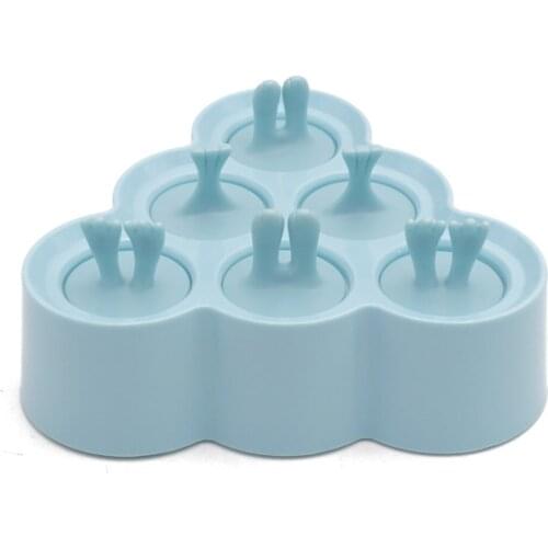 Ice Cream Mold Six Grid Popsicle Box Silicone Mould DIY Cartoon Cute Creative Soft Tough And Durable Animal Tray