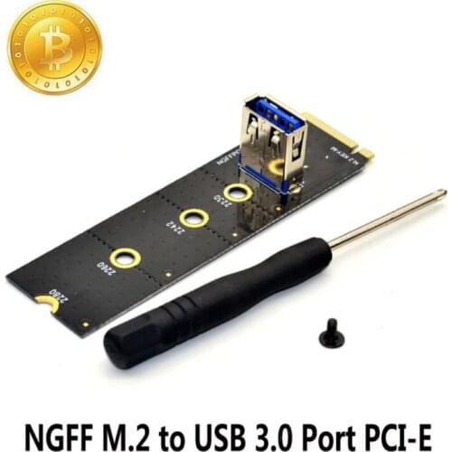 M.2 To PCI-E X16 Slot Adapter Card NGFF Pcie Riser Card NVME VGA Extension Cable 4Pin 6Pin Sata For Miner Mining