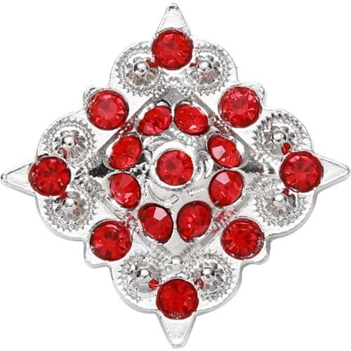 KDG Western Cowboy Square Rhinestone Crystal Western Concho Metal Concho Belt Screw Clothing Accessories