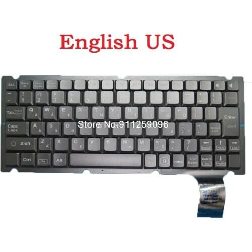 Laptop Keyboard For ALPINION E-CUBE 7 E-CUBE 9 English US Russia RU HMB332SA01 US Gray With Translucent New