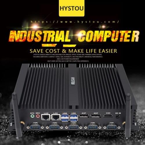 8th Gen DDR4 Fanless Industrial PC Desktop Computer Core i7 8550U Industrial Mini PC Core i5 8250U 2 Intel NUC LAN HDMI DP EDP