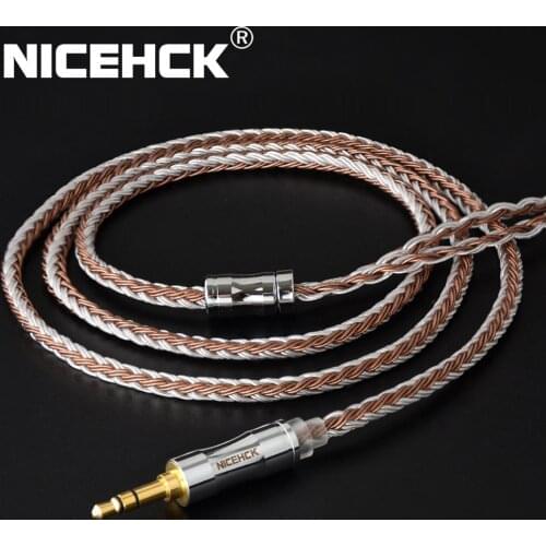 NiceHCK C16-5 16 Core Copper Silver Mixed Cable 3.5/2.5/4.4mm Plug MMCX/2Pin/QDC/NX7 Pin For TRNCCAKZ TFZ QDC NX7 PRO/F3 BL-03