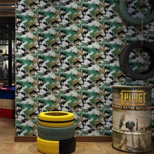 New papel de parede Camouflage wallpaper living room secret room haunted house cafe military theme restaurant club 3d wallpaper