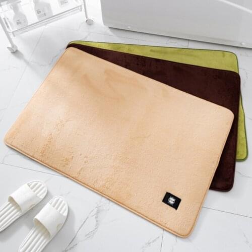 Nordic Simple Solid Color Floor Mats Living Room Bedroom Thick Plush Floor Mats Balcony Kitchen Entrance Absorbent Floor Mats