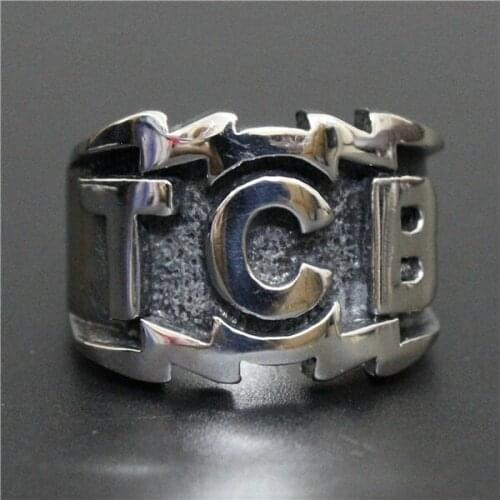 Size 8~13 Newest Design Fashion Heavy Big Ring 316L Stainless Steel Cool Fashion Punk Style Polishing Ring
