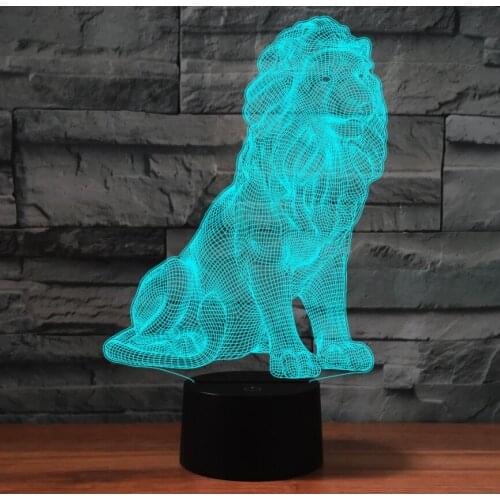 [Seven Neon]free Shipping The Lion King Acrylic 7Colors Desk Lamp 3D Lamp Novelty gift Led Night Light Millennium Falcon Light