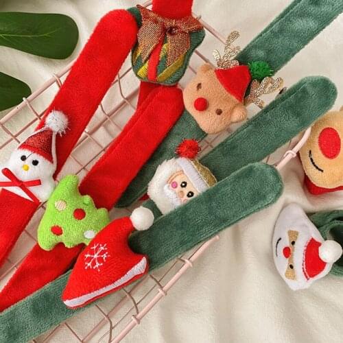 FACEINS Cute Slap Circle For Girls Couple Bracelet Plush Cartoon Doll Christmas Ornament Decoration Hair Accessory Headdress