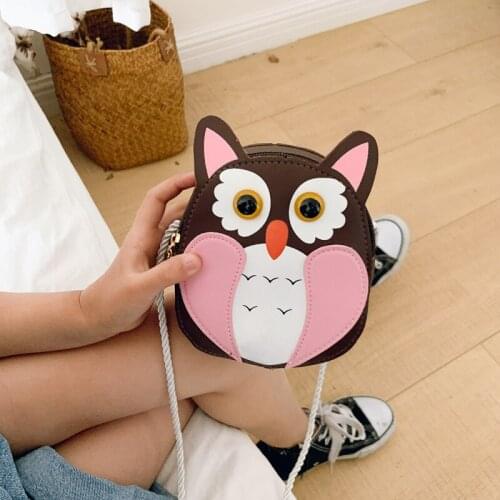Fashion Girls Baby Crossbody Bag Cartoon Cute Women Boys Mini Shoulder Bags Small Wallet Lovely Children Coin Purse PU Leather