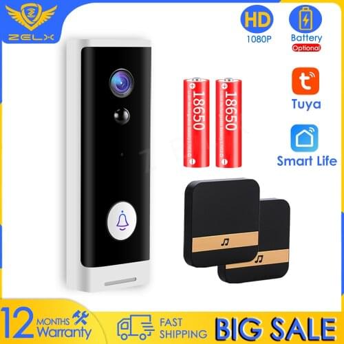 Tuya Smartlife Video Surveillance Doorbell IP Camera WiFi 1080P Security Wireless Camera Outdoor Two Way Audio Smart Google Home