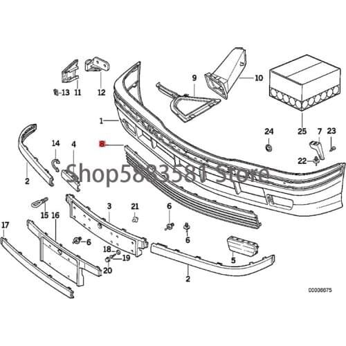 CAR Front bumper ventilation net bm wE36 318i 320i M50 320i M52 323i 325i 328i 316i 318is M42 318is M44 320i M50 320i M52