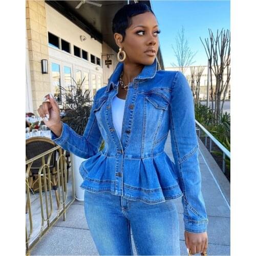 Womens jacket denim top Female Cardigan Loose Streetwear Coat Cute Cartoon Print V Neck knitted knitted Women Jacket Fashion