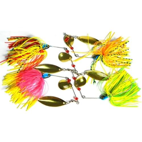 HENGJIA 20pcs metal lead head hard sequin spinner spoon pike bass fishing bait 0.6oz 17G wobble fishing lure bass fishing tackle