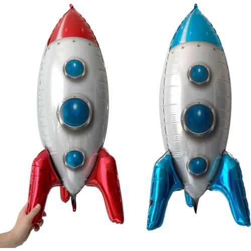 50pcs Outer Space Party Astronaut balloon Rocket Foil Balloons Galaxy Theme Party Boy Kids Birthday Party Decor Helium Globos