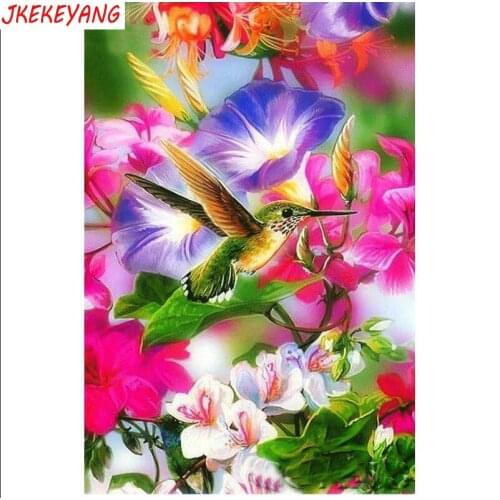 5D DIY square/round Diamond Painting Hummingbird and flowers Cross Stitch Diamond Embroidery Pattern Rhinestone home decor J2272