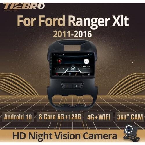 TIEBRO Car Multimedia System 2din Android 9.0 Car Radio For Ford Ranger Xlt 2011-2016 GPS Navigation Audioradio 2din DVD Player
