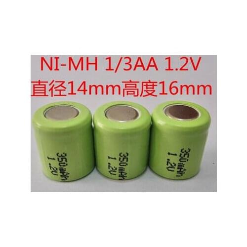 Free shipping 3pcs/lot 1.2v 1/3aa 350mah ni-mh rechargeable battery 1/3aa nimh battery
