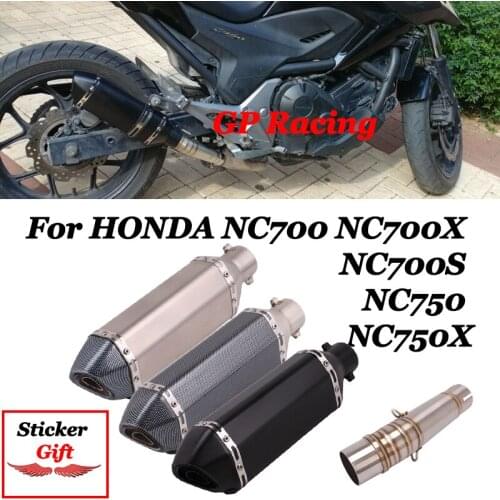 For Honda NC700 NC750X NC700X NC700S NC750 Motorcycle Exhausat System Mid Connect Pipe GP Exhaust 51mm Muffler DB Killer Scooter