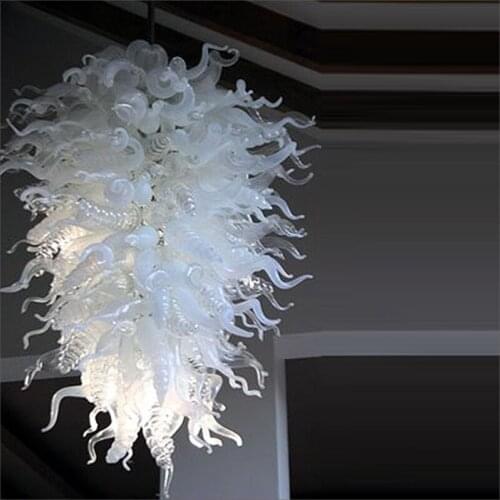 Elegant Tiffany Stained Glass Chandelier LED Light Source Unique Decorative Designer Glass Lamps