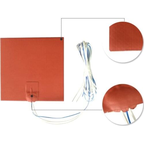 CE/TUV Flexible Silicone 12V Heater 300x300mm 270w, 100k thermistor, 3M