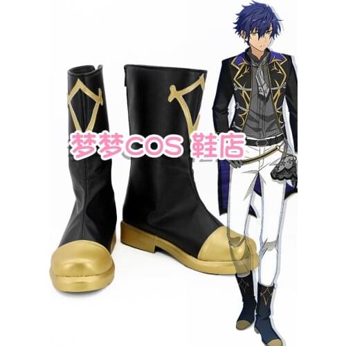 Ensemble Stars SAEGUSA IBARA Sazanami Jun Cosplay Shoes Boots For Halloween Carnival Cosplay Costume Accessories Custom Made