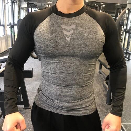 Dry Fit Compression Shirt Men Kids Fitness Long Sleeves Running Shirt Men Gym T Shirt Football Jersey Sportswear Sport Tight