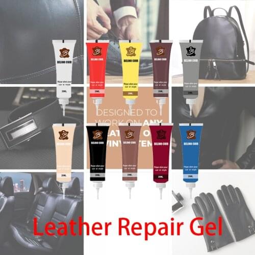 20 Ml Leer Reparatie Gel Auto Interieur Thuis Leer Reparatie Crème Lederen Complementaire Kleur Reparatie Crème Agent