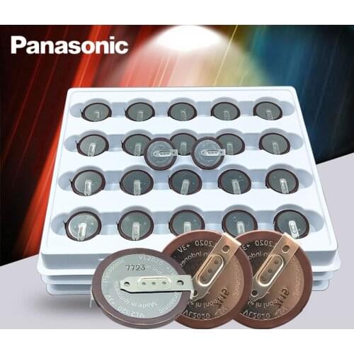 50pc Panasonic Original VL2020 3V 20mAh coin type rechargeable 180 degrees fillet lithium button cell battery