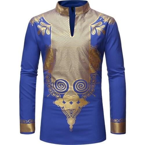 Mens African Dashiki Print Shirt Men African Clothes Hipster Streetwear African Shirts Men Traditional Casual Outfits Attire XXL
