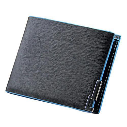 Casual mens wallet Short Men Business Iron Corner Faux Leather Card Holder Purse Bifold Money Wallet casual card bag 2020
