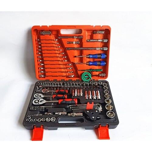Car Repair Kit 121-Piece Socket Wrench Combined Tool Socket Wrench Hardware Toolbox