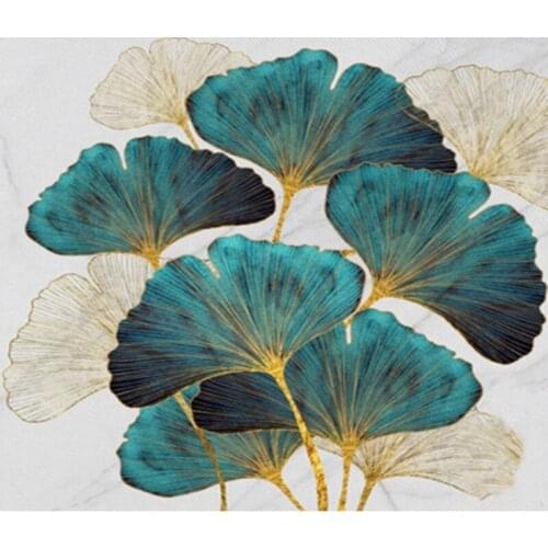 Pu Blue Petal 60x75cm Frame DIY Painting By Numbers acrylic Colorful Flower Hand Painted Oil Paint By Numbers For Home Decor Art