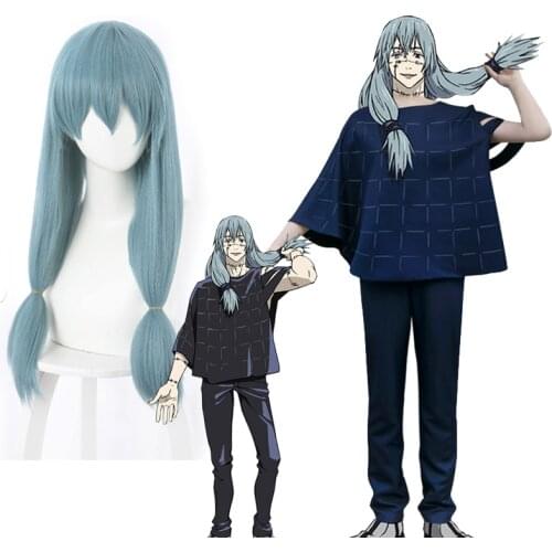 2021 New Anime Jujutsu Kaisen Mahito Cosplay Costume Mahitos Wigs and Coat+Pant Unisex Halloween Party Costumes