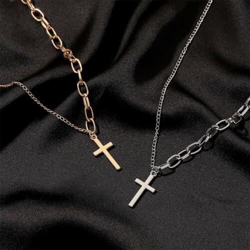2021 Fashion New Classic Cross Men Necklace Chain Pendant Necklace For Men Jewelry Gift Pendant Accessories Fashion Snake Chain