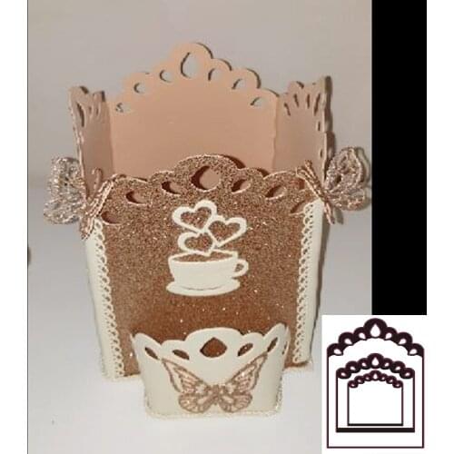 New Square Cup holder label cutting Die mould pattern scrapbook die embossing DIY handicraft paper card photo album metal
