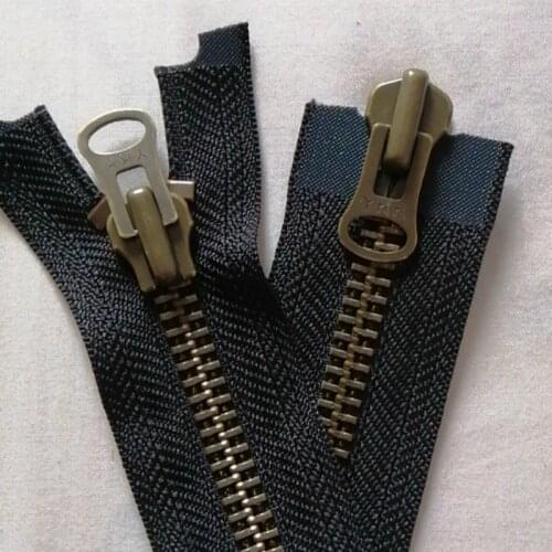 2pcs/lot YKK Metal Zipper Black Long Jacket Double Open End for Down Tailoring Sewing Clothing Accessories