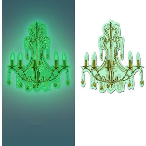 PVC Luminous Ceiling Lamp Wall Stickers 17.32x15.74inch Fluorescent Stickers Home Decoration Glow In The Dark Adesivo De Parede