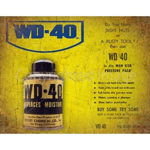Wd-40 Vintage Retro Garage Metal Tin Sign Poster Wall Plaque
