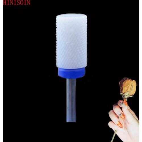 White-5PCS -Ceramic Nail Drill Bit - Large Barrel Bit - (0082.066)