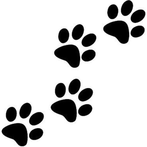 Animal Cat Paw Print Funny Vinyl Decal Motorcycle window Sticker for car suitcase laptop 12.8x5.5cm