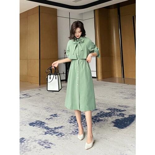 Windbreaker Womens Middle Long British Style New Korean Loose Temperament Fashion Design Coat in Spring and Autumn of 2021