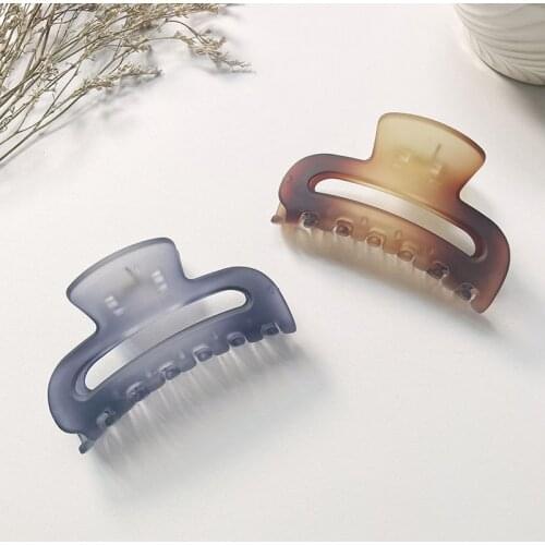 1Pc Korean Solid Hair Claws Elegant Clear Acrylic Hair Clips Hairpins Barrette Headwear for Women Girls Hair Accessories Gifts