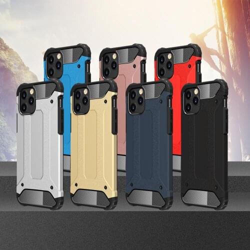 100pcs/lot Hybrid Armor Phone Case For iPhone 12 5.4 6.1 6.7 inch Mini Pro Max PC +TPU Rugged Protector Cover
