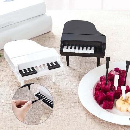 9Pcs Piano Fruit Forks Home Snack Cake Dessert Toothpicks Cutlery Tableware garfo fruta